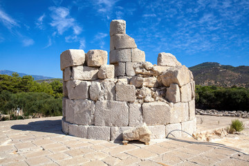 The lighthouse in Patara ancient city built by the Roman Emperor Neron, Antalya, Turkey.