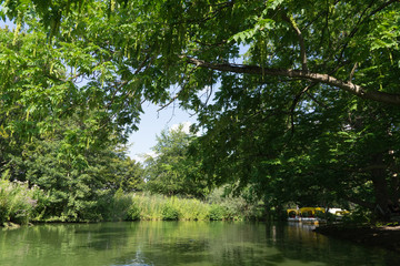 Bootsfahrt im Mannheimer Stadtpark (Luisenpark)