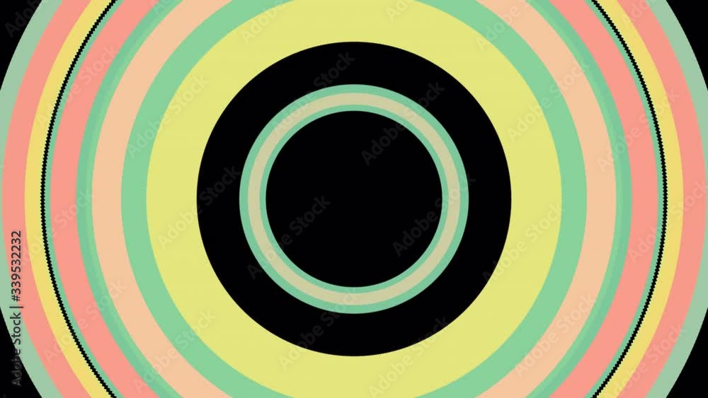 Aufkleber modern flat colorful circle looping motion background.pop up circles animation.circles from the cent