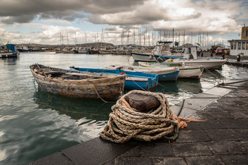 Boats in the Procida port