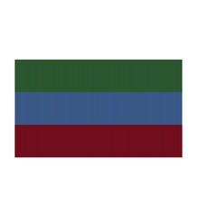 Obraz premium Flag&nbsp;of&nbsp;Dagestan. The&nbsp;national Flag&nbsp;of&nbsp;Dagestan