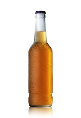 bottle of beer with drops