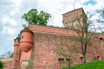 View of Wawel castle in spring, in Krakow, Poland.