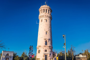 Lookout tower on the peak of Wielka Sowa Mountain in Owl Mountains Landscape Park, Poland © Fotokon