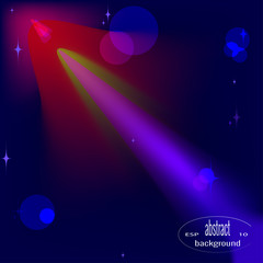 Glowing space object, rocket. Galaxy, planet, comet, meteorite, stars - illustration elements. Vector drawing for design abstract background.