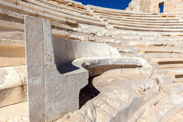 The assembly hall of the Lycian League, Bouleuterion in ancient city Patara, Antalya, Turkey.
