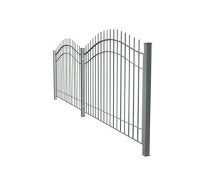 3d render of metal fence
