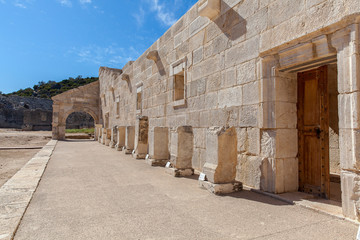 The assembly hall of the Lycian League, Bouleuterion in ancient city Patara, Antalya, Turkey.
