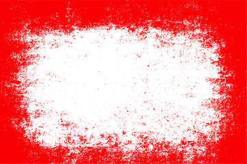 Red grunge border. Grunge grainy vector texture