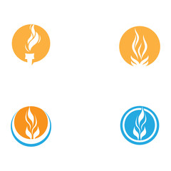 Set Torch  Logo Template vector symbol