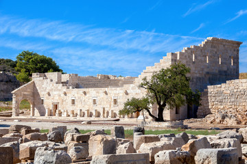 Obraz premium The assembly hall of the Lycian League, Bouleuterion in ancient city Patara, Antalya, Turkey. 
