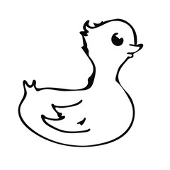 Cute doodle duck. vector pattern, print or clipart.