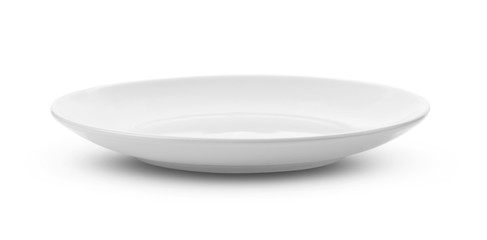 empty white plate on white background