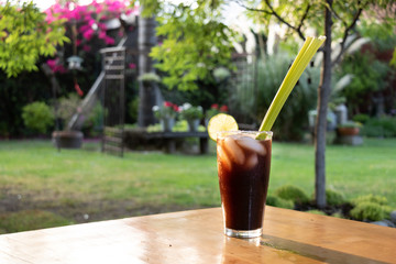 michelada, traditional mexican drink with tomato juice, beer, lime juice and sauces