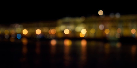 colored lights of the night city