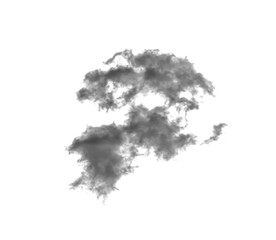 Black smoke on a white background