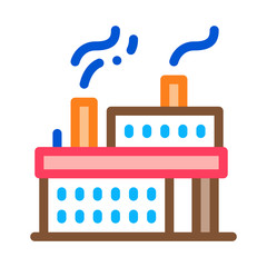 working power station icon vector. working power station sign. color symbol illustration