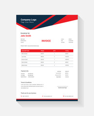 Corporate business invoice design for accounting agency vector template 