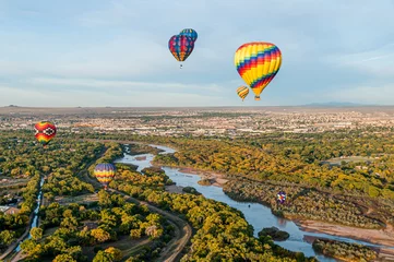 Deurstickers hot air balloon in the sky © Greg Meland