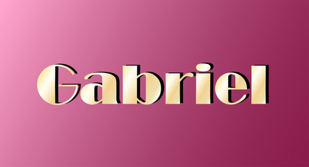 Gold shining name isolated. Happy birthday and Angel Day concept. Vector illustration