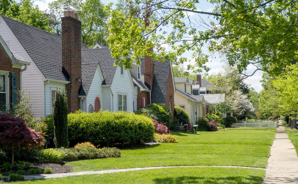 Older established residential neighborhood of homes.