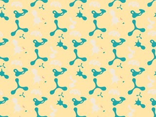 Fototapeta na wymiar Seamless bright spring pattern with magnification and virus.