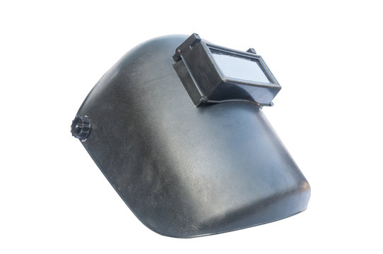 Welding mask isolated on a white background, clipping path