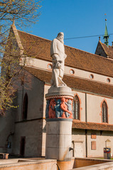 Basel, Wettstein-Brunnen, Brunnen, Theodorskirchplatz, Wettsteinbrunnen, Wettstein, Theodorskirche,...