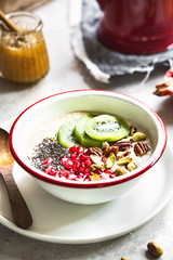 Overnight Oat with fruits and nuts