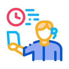 announcer leading icon vector. announcer leading sign. color symbol illustration