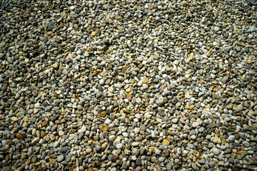 pebbles on the river bank, central europe