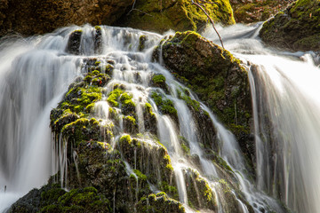 Water flowing over rocks, Voje valley