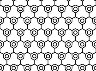 Abstract geometric pattern. A seamless vector background. White and black ornament. Graphic modern pattern. Simple lattice graphic design