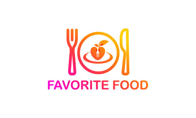 Obraz premium food logo design