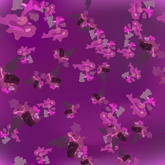 UFO camouflage of various shades of pink, wine and red colors