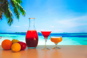  zumo de frutas bio natural en playa del caribe 