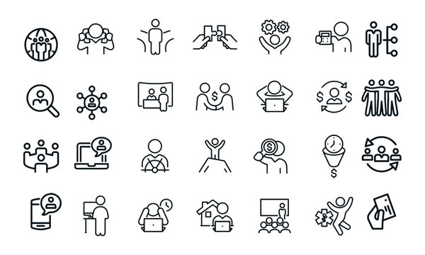  Self Employment icons vector design 