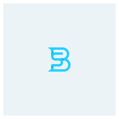 S B Logo. SB Letter Design Vector with Blue Color