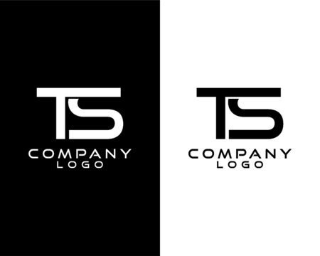 TS, ST letter, initial company logo vector