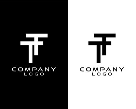 TT, T letter, initial company logo vector