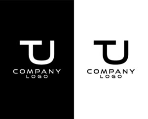TU, UT letter, initial company logo vector