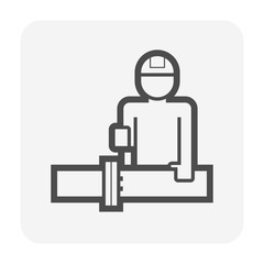 pipeline construction icon