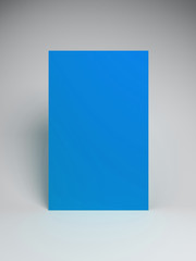 3d rendered abstract podium background - Abstract, 3d rendered white background with blue rectangle