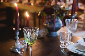 Décoration de table de cérémonie de style steampunk