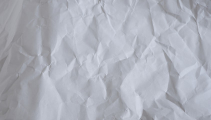 White crumpled paper texture. Advertising background