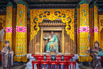Exhibit in one of the buildings in Jingshan Park in Beijing, China