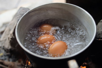 eggs in a pot