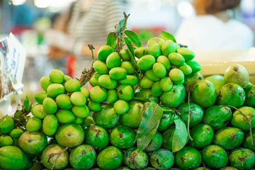 fresh fruit on a market
