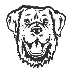 Vector of a head dog logo in a flat style