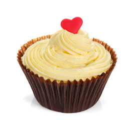 Cupcake on white background